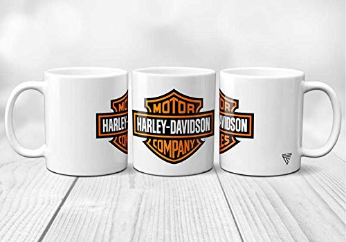 SUPER FABRIQUE Mug/taza con el logotipo Harley Davidson, original y resistente Cover