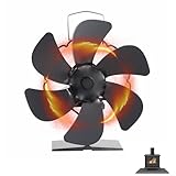 Besttoolifes Ventilador de chimenea de 6 cuchillas, ventilador de chimenea, calor distribuido eficientemente, no requiere electricidad, accesorios para chimenea, herramientas de estufas de leña,