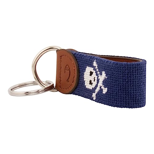 Image of Leather Hand-Stitched Needlepoint Key Fob or Key Chain