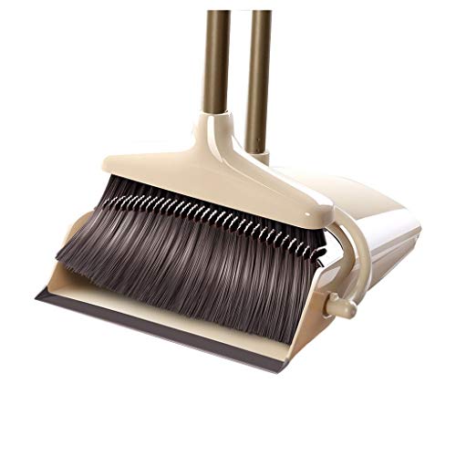Suuim Besen- und Kehrschaufel-Set Magic Broom Fortschrittliches Kehrschaufel-Set aus Kunststoff Haushaltsreinigungswerkzeug 3-lagiger PE-Bürstenkopf (Beige) Besen/Besen und Kehrschaufel (Größe: A