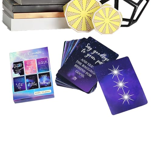 初心者向けタロットデッキ|宇宙美的タロットカード、ヴィンテージフォーチュンゲーム|占い瞑想、学習、仕事、愛、ハロウィン、子供、大人、キッチンスクール。