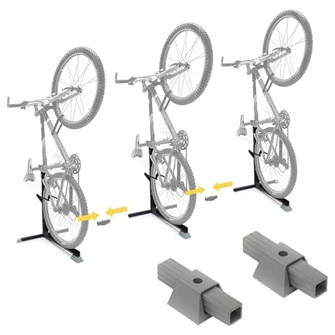 Bike Nook Bike Stand & Vertical Storage Rack with Connector - (3 Pack) - The Original Vertical Bicycle Stand for Garage, Indoor, Outdoor Storage, Bike Accessories for Small Spaces with No Drilling Cover
