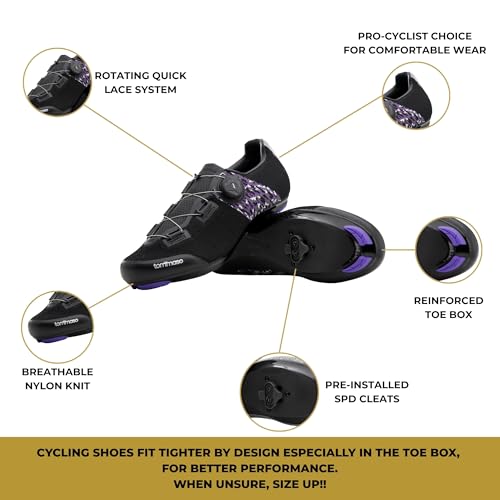 Image of Tommaso Pista SPD Cycling Shoes for Women - Ready to Ride with Pre-Installed SPD Cleats for Spin Classes & Indoor Bikes - Explore Variety Cycling Shoes & Bike Accessories
