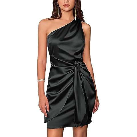 GRACE KARIN One Shoulder Mini Dress Cover