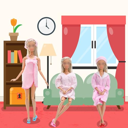 Honlaella 100 24 Pcs Doll Clothes And Accessories Including Bathrobe thumb #4