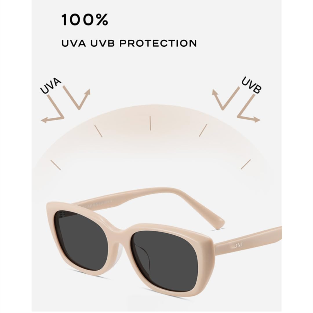 Lunettes de soleil pour femmes, verres polarisés en acétate à gradient UV400