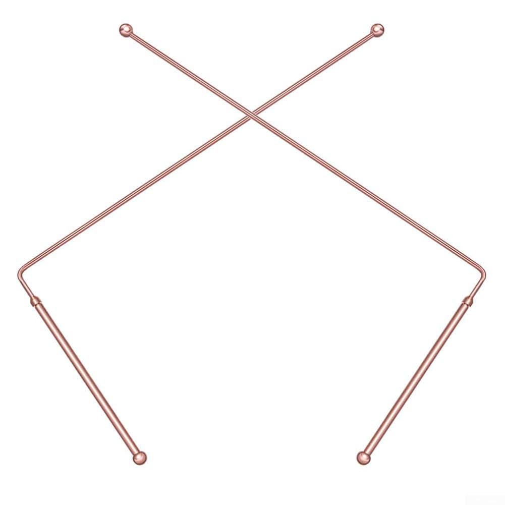 Lot de 2 tiges de radiesthésie rétractables en cuivre à 99,9 % - Instruments de mesure pour détection d'eau et outils de trésor