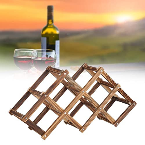 Soporte de vino de madera plegable para mesa miniatura 4