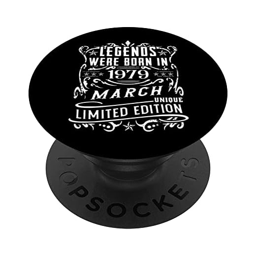 Cumpleaños Marzo 1979 Edición Limitada Regalo March 1979 PopSockets PopGrip Intercambiable