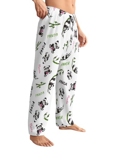 Men's Pajama Pants with Pockets Lightweight Breathable Sleep Pants for Men Soft Lounge Pants Elastic Waistband2