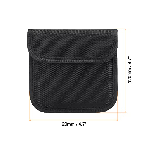 PATIKIL 120x120mm Lens Filter Case, Camera Filter Case Portable Lens Filter Pouch Photography Fit Camera Bag Coat Pocket Drone, Black - Image 2