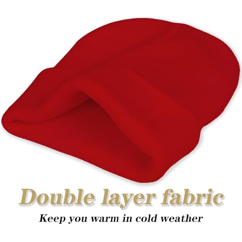 Image of ZOORON 1&2 Packs Beanie for Men Women Men's Beanie Hat Acrylic Knit Cuff Beanie Cap Slouchy Knit Skull Cap Warm Winter hat