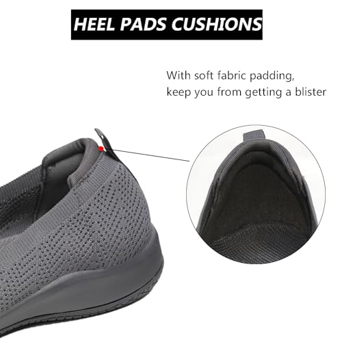 Image of LEDINEY Women's Flats Slip On Go Walk Shoes for Women Comfortable Walking Sneakers Knit Low Wedge Dressy Ballet Shoes Zapatos para Mujer
