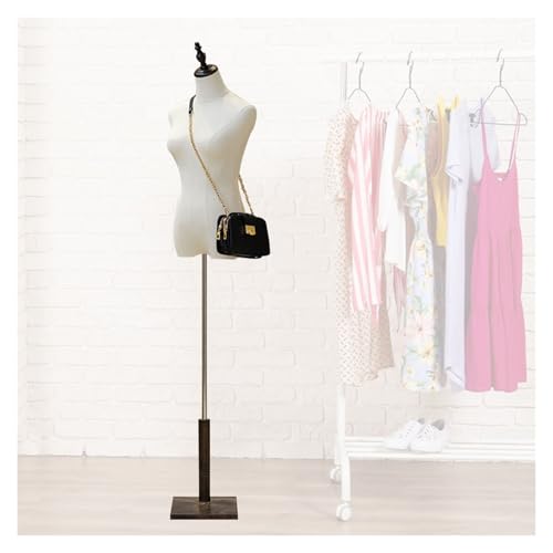 Maniquí ajustable para mujer con soporte para exhibición de ropa, 120 cm-182 cm de altura, ideal para sastrería y presentación de joyas