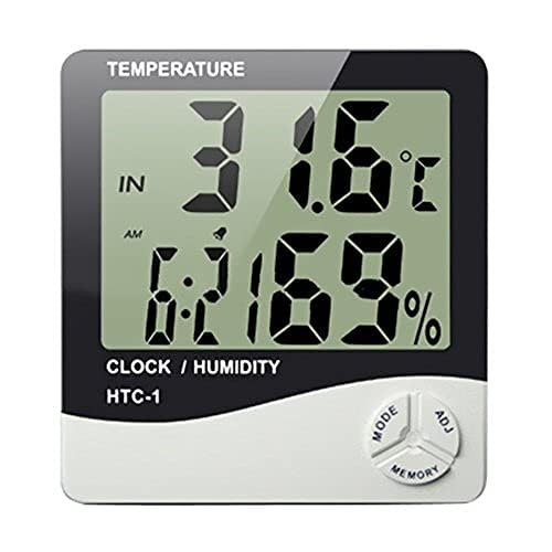Hygromètre thermique HTC-1 pour réguler l'humidité et la température ambiante pack de 5