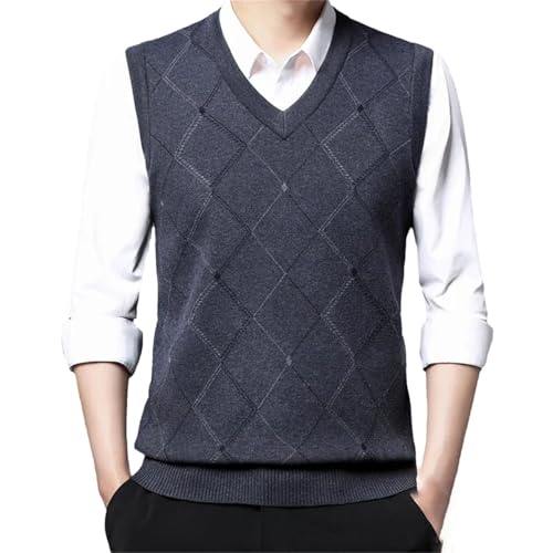 Men's Knitted Sweater Casual Vest Winter Thick Warm Vest
