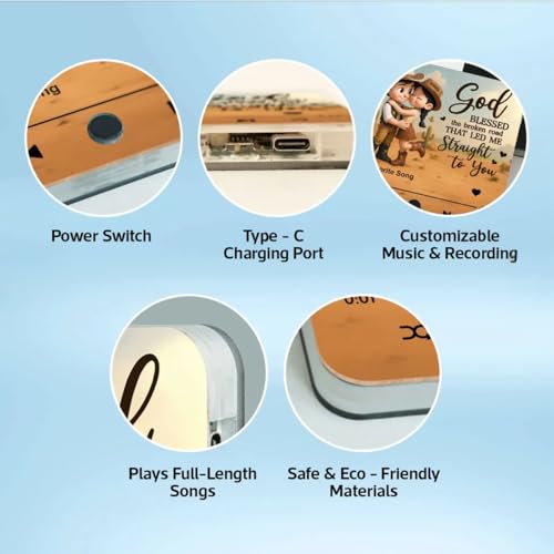 Custom Cat on Moon Music Fridge Magnet with Photo and Song Integration, Unique Personalized Refrigerator Decor for Cat Lovers and Pet Owners - Image 5