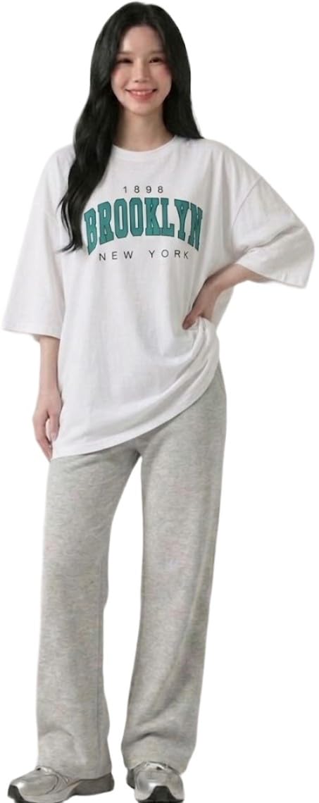 irana Women Oversized T-Shirt and Lower Set TrackSuit for Women | Oversize Baggy Loose Fit T-Shirt with Joggers Track Pants |Printed Oversize Top with Lower Combo Set-picture-29
