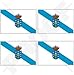 GALICIA Galizische Flagge SPANIEN Spanisch 50mm Auto & Motorrad Aufkleber, x4 Vinyl Stickers
