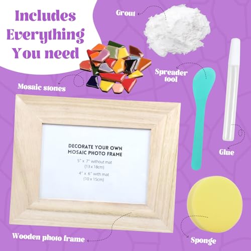 Goldentime DS0069 Decorate Your Own Mosaic Picture Frame For Kids-Diy Mosaic Craft Kits Fun Arts And Crafts thumb #1