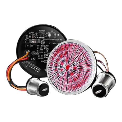ZSHYTWE Faros Delanteros Moto 2 Luces LED Intermitente Y Marcha (1157 Delanteras Y 1156 Traseras Rojas) para Motocicleta. Faro Conjunto Faro(1157 Red Red)