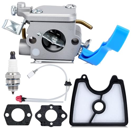 Powtol 125B 125BX 125BVX Carburetor Kit for Husqvarna 125B 125BVX 125BX Handheld Leaf Blower Parts Replace 590460102 545081811 ZAMA C1Q-W37 581798001 with 125B Air Filter Primer Bulb Kit