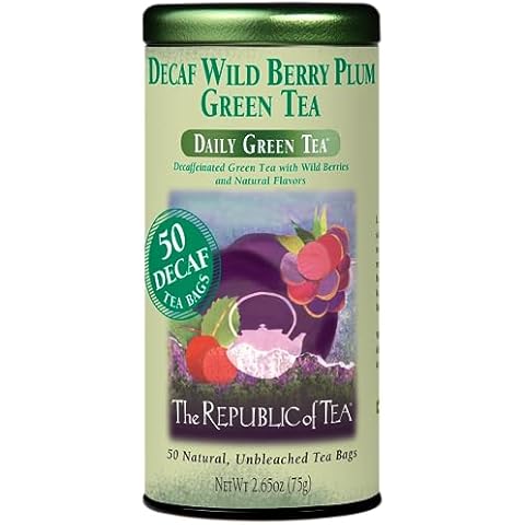 The Republic of Tea - Decaf Wild Berry Plum Green Tea Cover