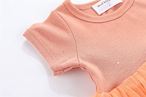 Mud Kingdom Sparkly Girls Tulle Dress Short Sleeve Summer Princess Dress4
