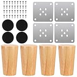 Photo Gallery 4 pz piedini per mobili in legno, gambe per mobili in legno, 8 cm gambe per tavolo, piedi di ricambio per tavolo letti divani sedie letto divano tavoli, con accessori Photo Gallery 4 pz piedini per mobili in legno, gambe per mobili in legno, 8 cm gambe per tavolo, piedi di ricambio per tavolo letti divani sedie letto divano tavoli, con accessori