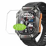 3枚 VacFun フィルム ， KOMOI KR80 AK01 2インチ スマートウォッチ smartwatch 向けの 保護フィルム 液晶保護 フィルム 保護 フィルム（非 ガラスフィルム 強化ガラス ガラス ケース カバー ）