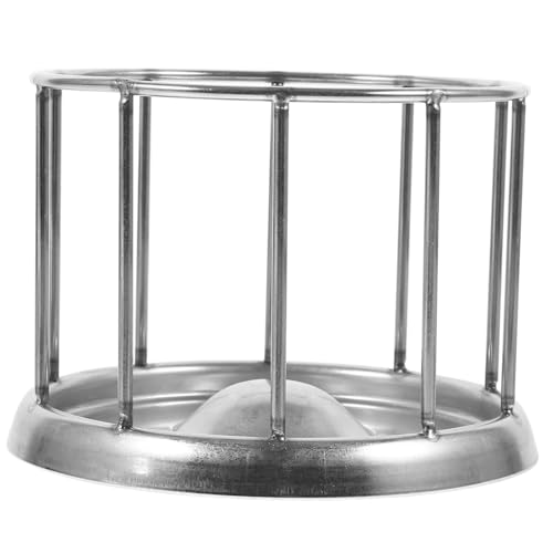 INOOMP 亀の餌入れ 爬虫類用の水と餌入れ 爬虫類ハンモック 摂食 フィーダ 亀の水 クローラーペットの餌皿プレート ワーム皿 の餌皿 亀の餌皿 ステンレス鋼 Silver