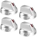 AMI PARTS 4PCKS DG94-03500A/Z Fit for Samsung Stove Knob Replacement DG94-03500U DG94-03500V DG94-03500W- Samsung Electric Stove/Oven Knobs Models: NE63T8111SS/AA NE63T8311SS/AA NE63BG8315SSAA