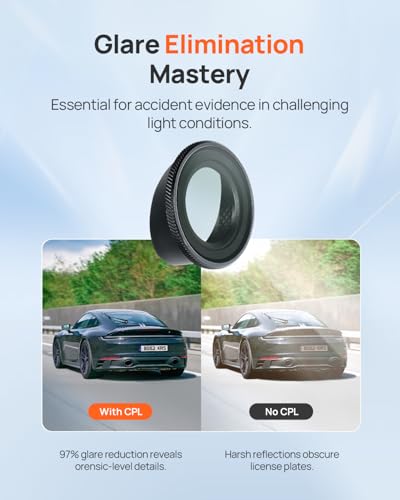 Image of 70mai Magnetic CPL Filter for 4K Omni X800 Dash Cam - Anti-Glare Polarizing Lens with Snap-On Design, Scratch-Resistant & Enhance Clarity (for X800 Only)