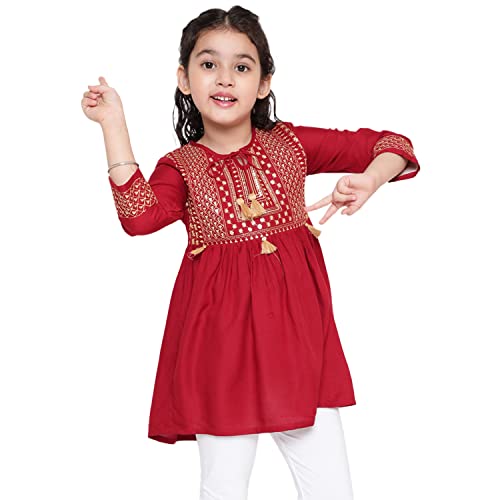 Image of NIYA Girls Party Embellished Embroidered Festive Casual TOP