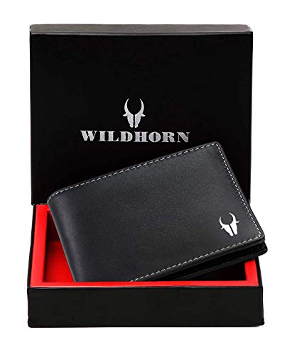 Image of WildHorn Leather Wallet for Men I Ultra Strong Stitching I 2 Currency Compartments