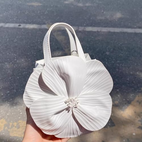 Image of Mini Flower Evening Purse Floral Clutch Purses for Women PU Leather Evening Handbag with Chain Wedding Party Prom
