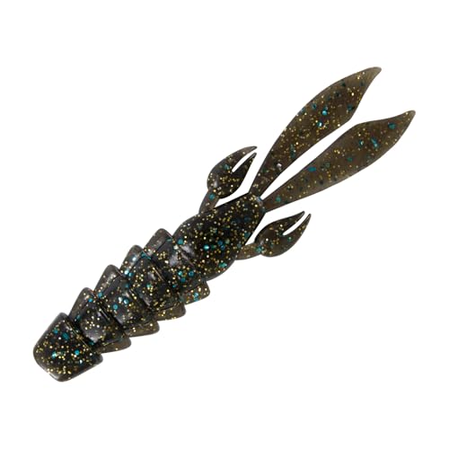 Dr.Fish 10 Pack Crawfish Soft Lure 4'' Plastic Soft Fishing Lures Jig Trailer Crayfish Bait Bass Fishing Swimbait Walleye Bluegill Panfish Salmon Freshwater Black