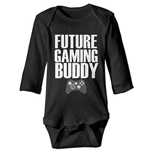 XieTao Future Gaming Buddy Boutique Baby Bodysuit Onesie Unisex Long Sleeve Black
