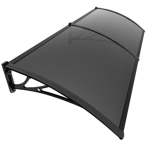 VOUNOT® Pensilina Tettoia per Porta Balcone Esterno 200x80 cm, Tetto