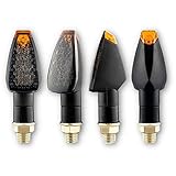 ✅ ZUBEHÖR & ERSATZTEILE - Neu verdunkelte Dekor Blinker Schwarz Motorsports mit Strassenzulassung Geprueft und es wird keine ABE benötigt. Tolle Optik. Super elastische Motorcycle Blinker auch für Motocross oder E-bike.