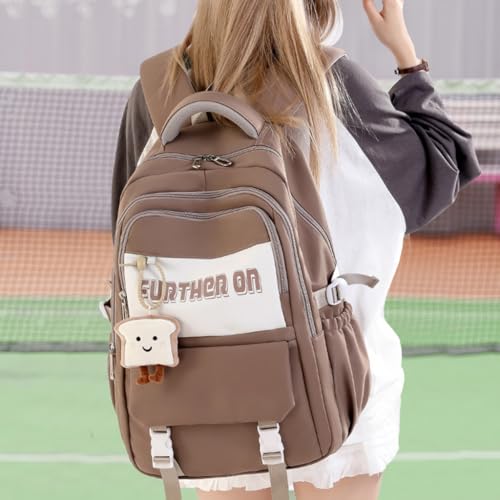 Mochila escolar de nailon impermeable para proteger laptop 2