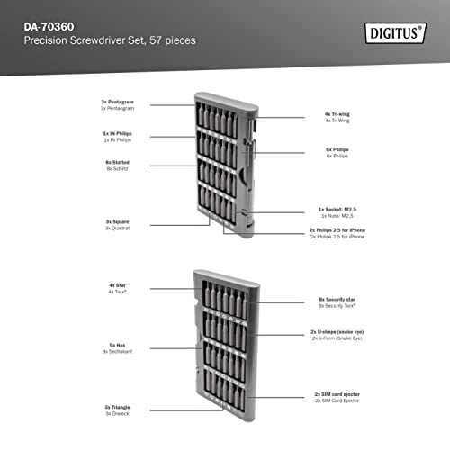 Digitus Set Cacciaviti Per Meccanica Di Precisione, 57 Pezzi - 4