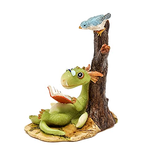 Top Land Trading Top Collection Mini Dragon Scaley Reading Book, Fairy Garden, Mini Dragon, Miniature Dragon, Fairy Dragon