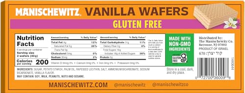 Manishewitz Gluten Free Vanilla Wafers, 7oz (3 Pack) Crispy Wafer with Creamy Vanilla Filling | Dairy Free | Non GMO | Kosher (including Passover) - Image 2