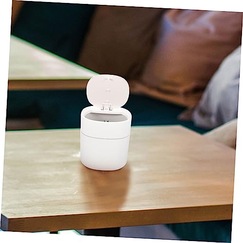 Caneca de basura compacta rectangular blanca Ciieeo miniatura 7