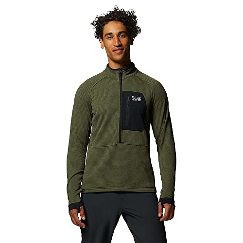 Image of Mountain Hardwear Men's Polartec Power Grid Half Zip Jacket | Stylish and Warm Jacket for All Outdoor Adventures