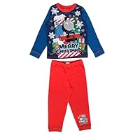 THOMAS & FRIENDS, Boys Thomas The Tank Engine Christmas Pyjamas Merry Christmas, Blue, Age 2-3 Years