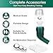 Giyosk Breathing Exercise Device for Lungs, Lung Expansion and Mucus Relief Device, Portable Expiratory Breathing Exerciser with A Set of Accessories, Breathing Trainer for Lung Cleanse(Green)
