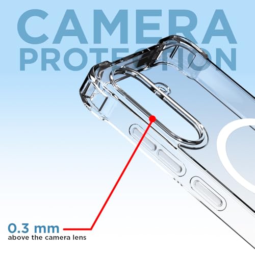 Image of Outlouders Back Cover for Samsung Galaxy A56 5G Mag-Safe Transparent PC + TPU Bumper Case with Magnetic Support Shockproof Protection (Transparent Mag-Safe)