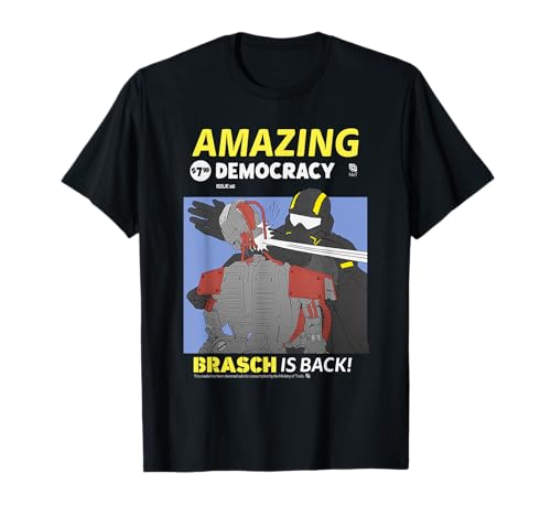 Helldivers 2 Amazing Democracy Comic Book Style Video Game T-Shirt